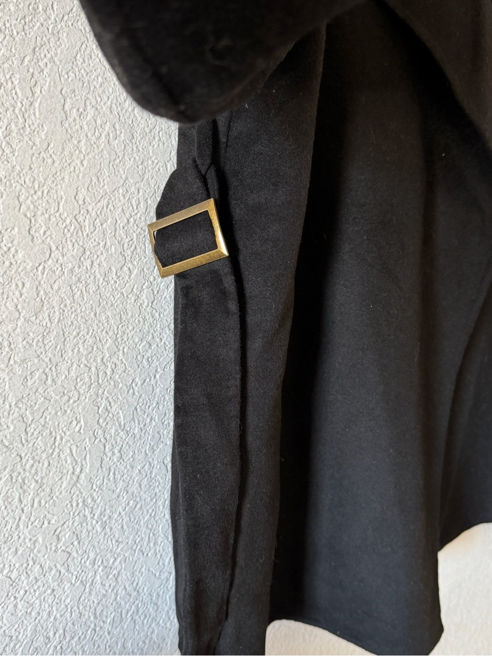 Belle & Bloom Let Me Go Collarless Wool Blend Coat Black Large - Picture 4 of 7